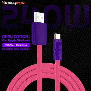 "ColorBlock Chubby" 240W Painted Fast Charging Cable