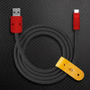 "ColorBlock Chubby" 240W Painted Fast Charging Cable - Red & Black