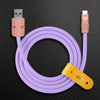 "ColorBlock Chubby" 240W Painted Fast Charging Cable - Pink & Lavender Purple