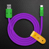"ColorBlock Chubby" 240W Painted Fast Charging Cable - Green & Purple