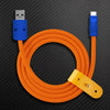 "ColorBlock Chubby" 240W Painted Fast Charging Cable - Dark Blue & Orange