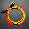 "ColorWeave Chubby" Vibrant Dual-Tone 240W Fast Charge Cable - More Colors - Yellow+Red