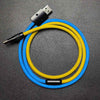 "ColorWeave Chubby" Vibrant Dual-Tone 240W Fast Charge Cable - Yellow+Blue