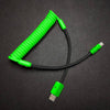 "Colorblock Chubby" New Spring Charge Cable - Green+Black [Christmas Exclusive]