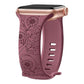 "Colorful Flower Carving" Silicone Embossed Band For Apple Watch