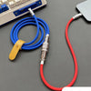 Colour-blocking Type-C Car Keyboard Charging Cable - Dark Blue+Red