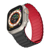 "Dual-Tone" Sporty Contrast Magnetic Silicone Band For Apple Watch - Black & Red