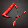 "Curly Chubby“ Neues Federladekabel - Rot
