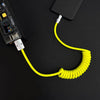 "Curly Chubby" Retractable Fast Charging Cable - Yellow