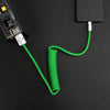 "Curly Chubby" Retractable Fast Charging Cable - Green