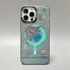 "Cyber" Magsafe Frosted Phone Case for iPhone - Cyan