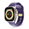 Diamond Pattern Solid Color Silicone Band for Apple Watch - Purple