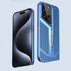Electroplating Hollow Blade Heat Dissipation Case Suitable For iphone - Blue