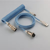 "Chubby" USB To Type C Spring Keyboard Cable - Blue