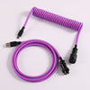 "Chubby" USB To Type C Spring Keyboard Cable - Dark Purple
