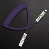 🆕"GlowCharge Pro" 240W 4-in-1 Spring Car Cable with Lights - Dark Purple