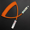 🆕"GlowCharge Pro" 240W 4-in-1 Spring Car Cable with Lights - Orange
