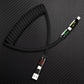 🆕"GlowCharge Pro" 240W 4-in-1 Spring Car Cable with Lights