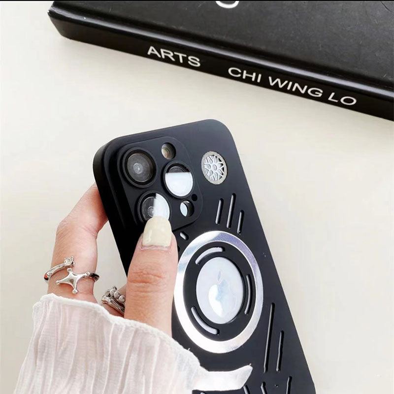 Hollow Heat Dissipation Frosted Magnetic All-Inclusive Apple Phone Case
