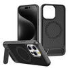 Honeycomb Heat Dissipation Magsafe Magnetic iPhone Case With Stand - Black