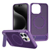 Honeycomb Heat Dissipation Magsafe Magnetic iPhone Case With Stand - Purple