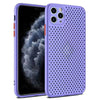 Honeycomb Hollow Heat Dissipation Soft Case For iphone - Purple