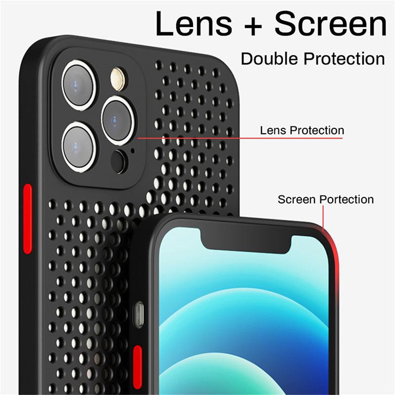 Honeycomb Hollow Heat Dissipation Soft Case For iphone