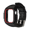 "Integrated Band" Breathable All-Inclusive TPU Loop For Apple Watch - Black + Red