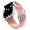 "Jelly Rainbow" Translucent Frosted Silicone D-Buckle Band For Apple Watch - Spring Cherry Color