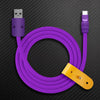"Monochrome Chubby" 240W Classic Solid Color Fast Charging Cable - Purple