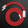 "Multi Chubby" 2 IN 1 100W Charge Cable - Red