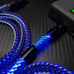 "Neon Chubby" 240W Braided Silver-Plated Fast Charging Cable