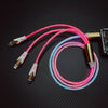 "Neon Chubby" 3-In-1 66w Gradient Colorful Luminous Fast Charging Cable - Colorful
