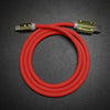 "Neon Chubby" Fast Charge Cable With Gold-plated Design - Red
