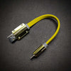 "Neon Chubby" Flat Charge Cable With Gold-plated Design - Yellow