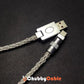 "Neon Chubby" RGB Illuminated Silver-Plated Fast Charging CarPlay Cable