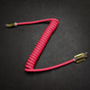 "Neon Chubby" Federladekabel mit vergoldetem Design - Rosenrot