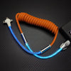 "NeonFlex Curly" 3-in-1 RGB Spring Car Cable - Orange