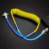 "NeonFlex Curly" 3-in-1 RGB Spring Car Cable - Yellow