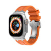 New AP Thick Silicone Band With Titanium Adapter For Apple Watch - Orange