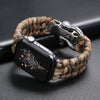 Nylon Sport Braided Steel Buckle Band For Apple Watch - Camouflage Brown