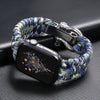 Nylon Sport Braided Steel Buckle Band For Apple Watch - Camouflage Green