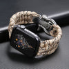 Nylon Sport Braided Steel Buckle Band For Apple Watch - Camouflage Khaki