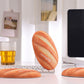 „Chubby Comfort“ Silikon-Tastatur-Handgelenkauflage und Mauspad-Set – Brot-Thema