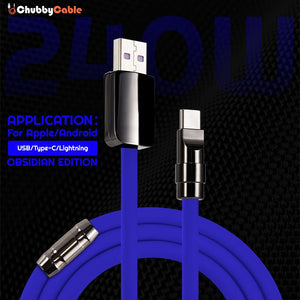 “Obsidian Edition”240w Glossy Multi-Color Fast Charging Cable