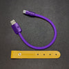 "Monochrome Chubby" Power Bank Friendly Cable - Silicone Material - Purple