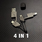 "Portable Chubby" 6-In-1 100W Keychain Fast Charging Cable
