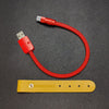 "Monochrome Chubby" Power Bank Friendly Cable - Silicone Material - Red