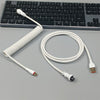 "Chubby" USB To Type C Spring Keyboard Cable - White