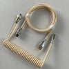 "Chubby" USB To Type C Spring Keyboard Cable - Vintage Beige